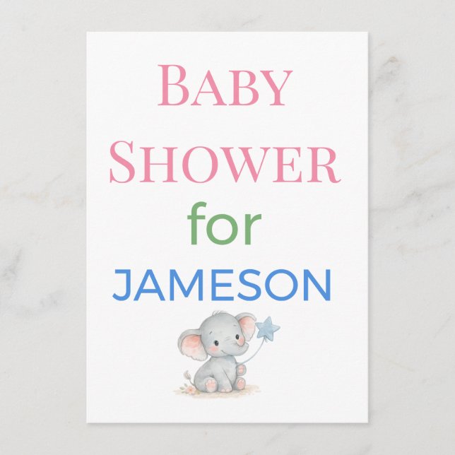 Baby Shower Invitations Enclosure Cards Signs | De (Front)