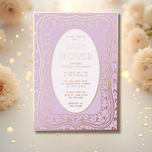 Baby Shower Invitations Gender Neutral Lavender