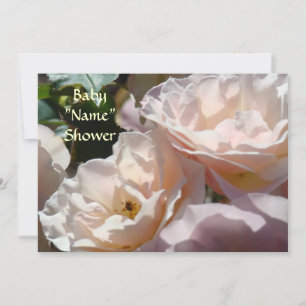 Baby Shower Invitations Pink Roses Flowers
