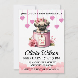 Baby Shower Invitations, Puppy Theme Invitations