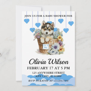 Baby Shower Invitations, Puppy Theme Invitations