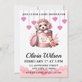 Baby Shower Invitations, Puppy Theme Invitations