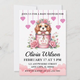 Baby Shower Invitations, Puppy Theme Invitations