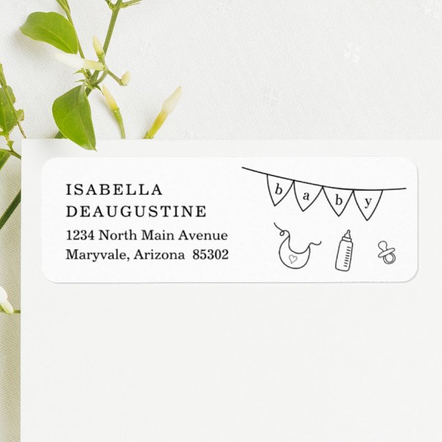 Baby Shower Invitations Return Address Label (Creator Uploaded)