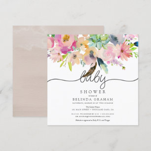 Baby Shower Invitations Sweet Florals