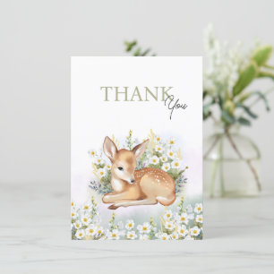 Baby shower invitations with an adorable  fawn.