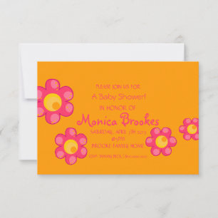 Baby Shower Invite Baby Flowers II or