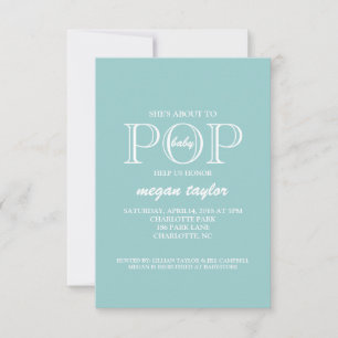 Baby Shower Invite POP blu