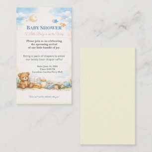 Baby Shower Invite   Teddy Bear Diaper Raffle
