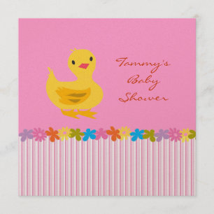Baby Shower Invite with Cute Duckling
