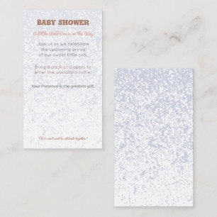 Baby Shower Invite   Woodland Diaper Raffle Card