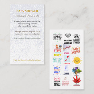 Baby Shower Invite   Woodland Diaper Raffle Card