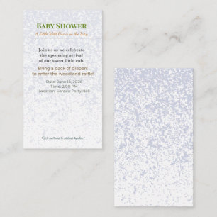 Baby Shower Invite   Woodland Diaper Raffle Card