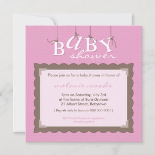 BABY SHOWER INVITES :: baby letters 4SQ