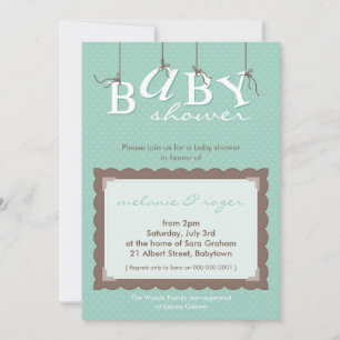 BABY SHOWER INVITES :: baby letters 6P