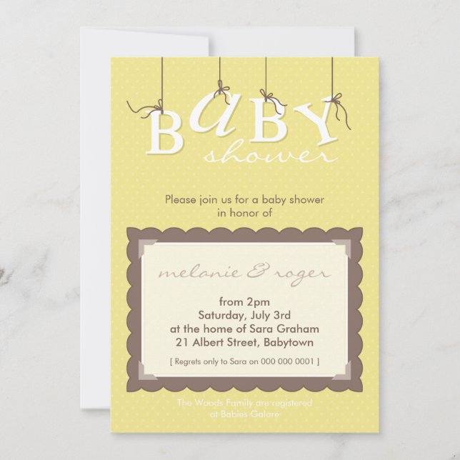 BABY SHOWER INVITES :: baby letters 7P (Front)