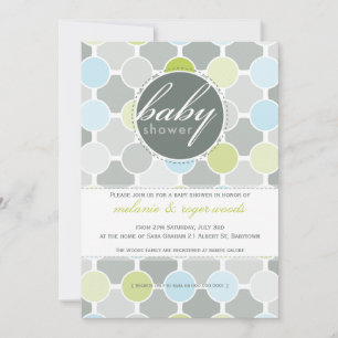 BABY SHOWER INVITES :: fizzy spots 1P
