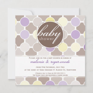 BABY SHOWER INVITES :: fizzy spots 8SQ