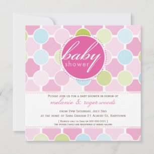 BABY SHOWER INVITES :: fizzy spots 9SQ