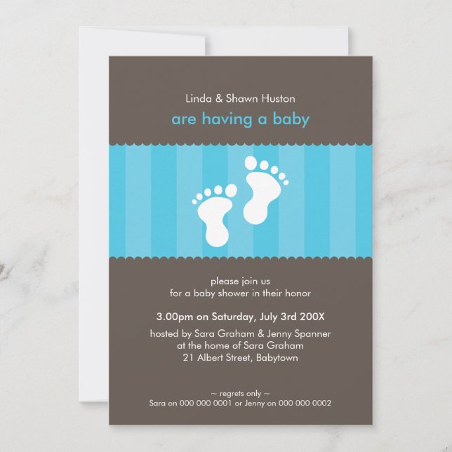 BABY SHOWER INVITES :: happy feet 4P (Front)