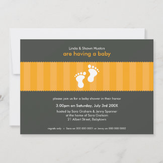 BABY SHOWER INVITES :: happy feet 7L