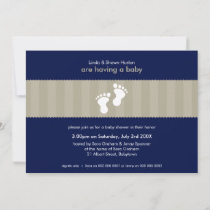 BABY SHOWER INVITES :: happy feet 8L