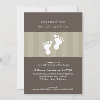 BABY SHOWER INVITES :: happy feet 8P