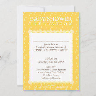 BABY SHOWER INVITES :: rain drops 10P