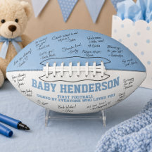 Baby Shower It's A Boy Sports Blue White First
