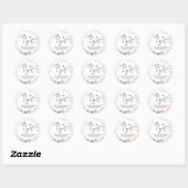 Baby Shower It's a Girl Mom To Be Party Favor Classic Round Sticker (Sheet)