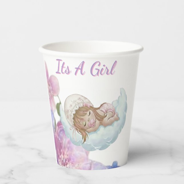 Baby Shower Its A girl Paper Cups (Front)