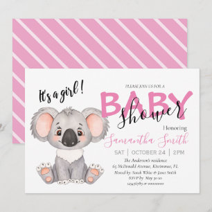 Baby Shower jungle safari zoo animals Announcement