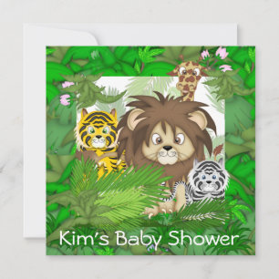 BABY SHOWER Jungle ZOO Invitations NEUTRAL