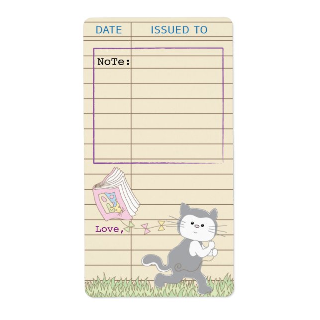 Baby Shower Library Book Bookplate Sheet of 8/Pink (Front)