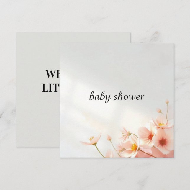 Baby Shower – Little Miracle Celebration Invitation (Front/Back)