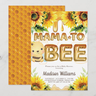 Baby Shower Mama to Bee Super Cute Invitation