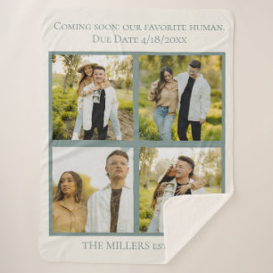 Baby Shower Memory Blanket Baby Announcement Gift