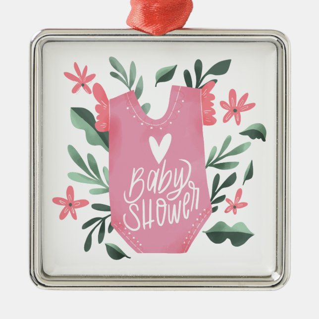 Baby Shower Metal Ornament (Front)