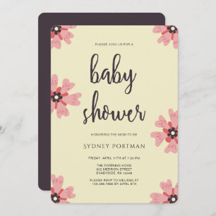 Baby Shower Modern Pretty Floral Invitation