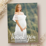 Baby Shower Modern Script Thank You Photo Postcard<br><div class="desc">Baby Shower Modern Thank You Photo Postcard</div>