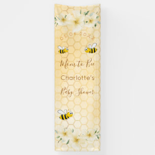 Baby Shower mum to bee bumble bees honeycomb Banner