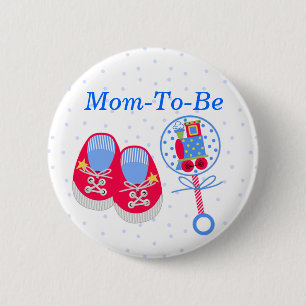 Baby Shower Mummy Pin Button