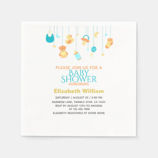 Baby Shower Napkins with a Unique Decorative Desig