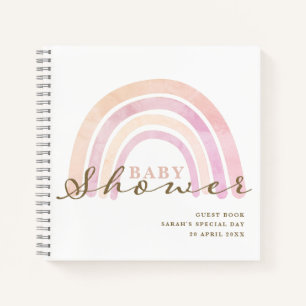 Baby Shower Neutral Rainbow Guest Book