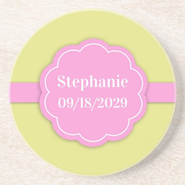 Baby Shower New Baby Girl Coaster (Front)