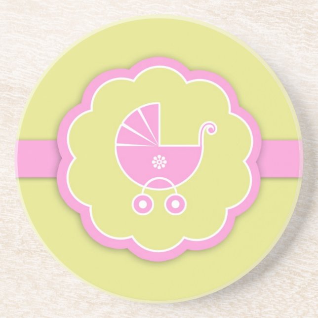 Baby Shower New Baby Girl Coaster (Front)