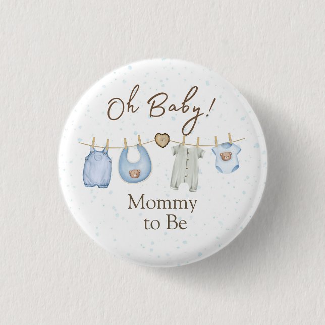 Baby Shower Oh Baby! Button (Front)