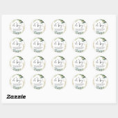 Baby Shower Oh Boy Mom To Be Party Favor Classic Round Sticker (Sheet)