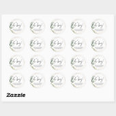 Baby Shower Oh Boy Mom To Be Party Favor Classic Round Sticker (Sheet)