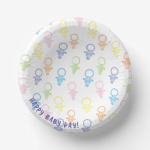 Baby Shower Paci Baby Paper Bowl Paper Plate